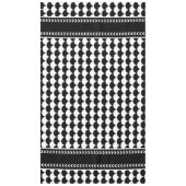 モダン抽象芸術白黒 テーブルクロス (正面)