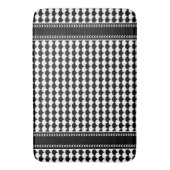 モダン抽象芸術白黒 バスマット (正面縦)