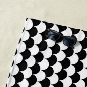 モダン抽象芸術白黒 ビーチタオル (インサイチュ)