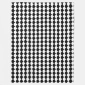 モダン抽象芸術白黒 フリースブランケット (正面)