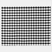 モダン抽象芸術白黒 フリースブランケット (正面(横))