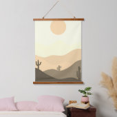 モダン抽象芸術砂漠の風景 吊り下げ型タペストリー (寝室)