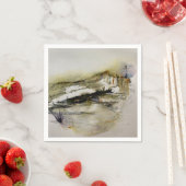 モダン抽象芸術秋の水彩 スタンダードカクテルナプキン (インサイチュ)