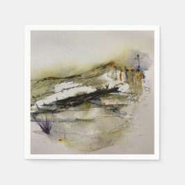 モダン抽象芸術秋の水彩 スタンダードカクテルナプキン