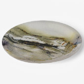 モダン抽象芸術秋の水彩 ペーパープレート (アングル)