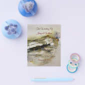 モダン抽象芸術秋の水結婚色 チラシ (シングル)