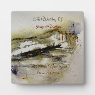 モダン抽象芸術秋の水結婚色 フォトプラーク