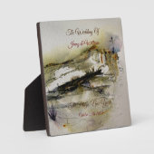 モダン抽象芸術秋の水結婚色 フォトプラーク (正面)