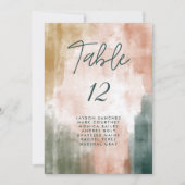 モダン抽象芸術秋の結婚式座席番号 (正面)