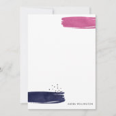 モダン抽象芸術筆跡フラットカード ノートカード (正面)