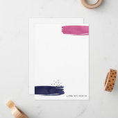 モダン抽象芸術筆跡フラットカード ノートカード (正面/裏面インサイチュ)