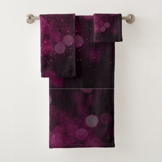 モダン抽象芸術紅梅色 バスタオルセット (インサイチュ)