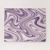 モダン抽象芸術紫の液体大理石 ジグソーパズル (横)