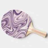 モダン抽象芸術紫の液体大理石 卓球ラケット (横)