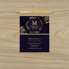 モダン抽象芸術紫金ゴールド 名刺