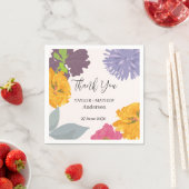 モダン抽象芸術結婚フローラの名前 スタンダードカクテルナプキン (インサイチュ)