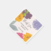 モダン抽象芸術結婚フローラの名前 スタンダードカクテルナプキン (角)