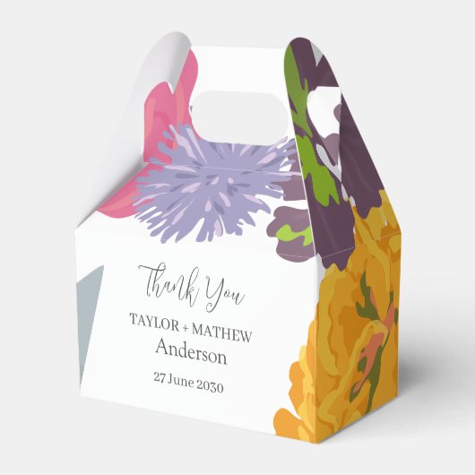 モダン抽象芸術結婚フローラの名前 フェイバーボックス (正面サイド)