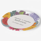 モダン抽象芸術結婚フローラの名前 ペーパープレート (アングル)