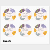 モダン抽象芸術結婚フローラの名前 ラウンドシール (シート)