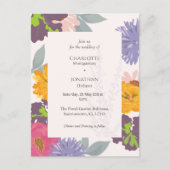 モダン抽象芸術結婚フローラ ポストカード (正面)