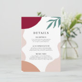 モダン抽象芸術結婚図形のゲスト情報 エンクロージャーカード (スタンド正面)