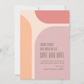 モダン抽象芸術結婚図形 セーブザデート (正面)