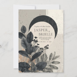 モダン抽象芸術結婚株 招待状