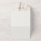 モダン抽象芸術結婚金ゴールド オールインワン招待状 (外側)