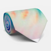 モダン抽象芸術絞り染めの水色 ネクタイ (ロール)