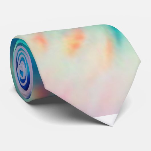 モダン抽象芸術絞り染めの水色 ネクタイ (ロール)