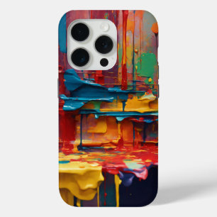 モダン抽象芸術絵を描のiPhone 15proケース iPhone 15 Proケース
