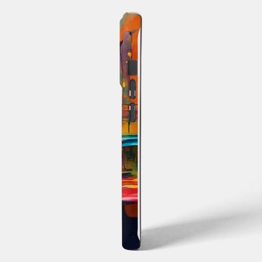 モダン抽象芸術絵を描のiPhone 15proケース Case-Mate iPhoneケース (裏面 / 左)