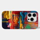 モダン抽象芸術絵を描のiPhone 15proケース Case-Mate iPhoneケース (裏面 (横))