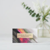 モダン抽象芸術絵を描インテリア設計者 名刺 (スタンド正面)