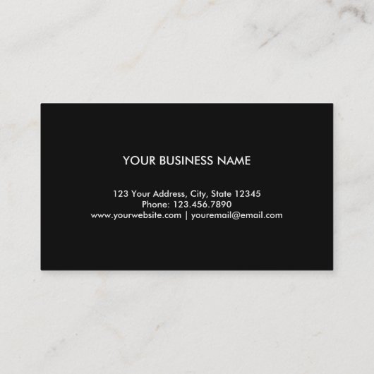 モダン抽象芸術絵を描インテリア設計者 名刺 (裏面)