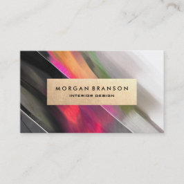 モダン抽象芸術絵を描インテリア設計者 名刺