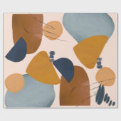 モダン抽象芸術絵を描シェイプ ラッピングペーパー (フラット)