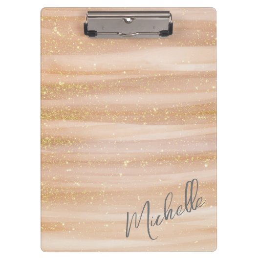 モダン抽象芸術絵を描ストロークとグリッタークリボ クリップボード (正面)