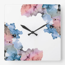 モダン抽象芸術絵を描スプラッシュインク青ピンク