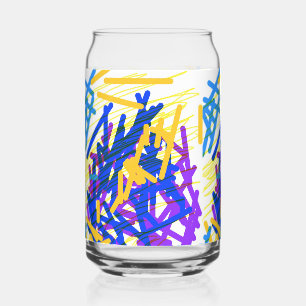モダン抽象芸術絵を描フェスティバル ガラス缶