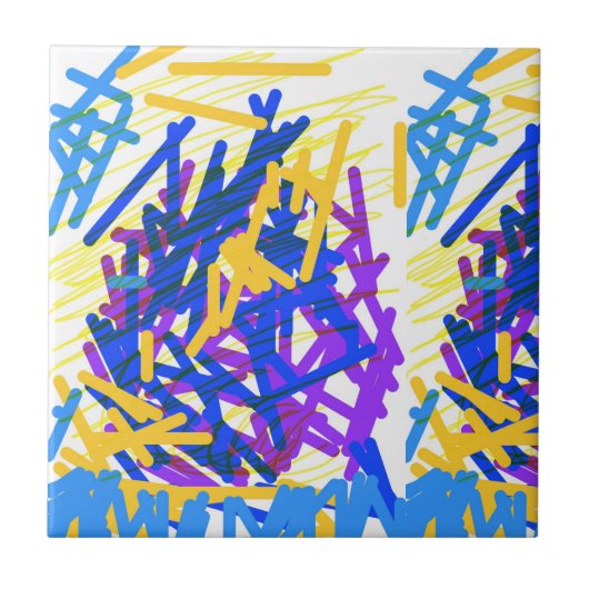 モダン抽象芸術絵を描フェスティバル タイル (正面)