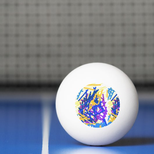 モダン抽象芸術絵を描フェスティバル 卓球ボール (ネット)
