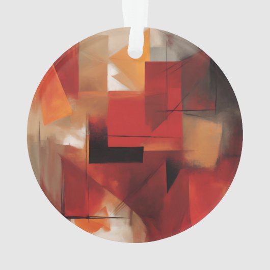 モダン抽象芸術絵を描図形カラフルの芸術 オーナメント (裏面)