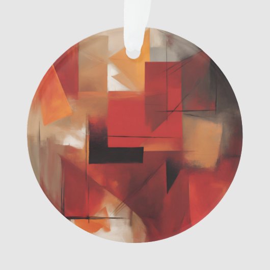 モダン抽象芸術絵を描図形カラフルの芸術 オーナメント (正面)