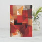 モダン抽象芸術絵を描図形カラフルの芸術 シーズンカード (スタンド正面)