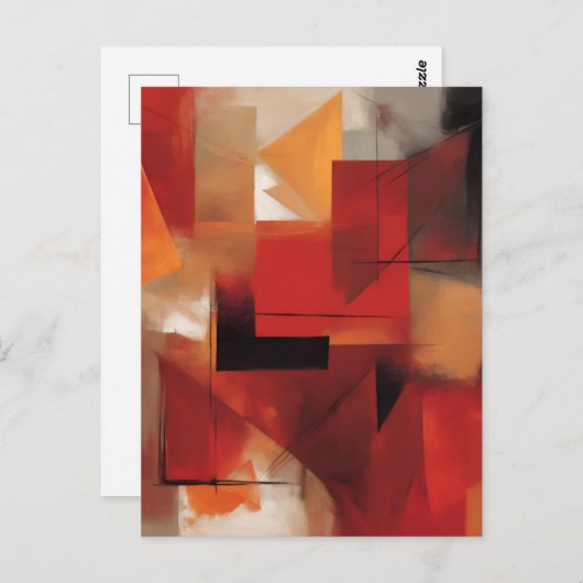 モダン抽象芸術絵を描図形カラフルの芸術 ポストカード (正面/裏面)