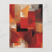 モダン抽象芸術絵を描図形カラフルの芸術 ポストカード (正面)