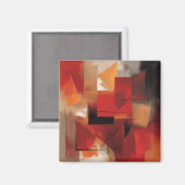 モダン抽象芸術絵を描図形カラフルの芸術 マグネット (正面/裏面)