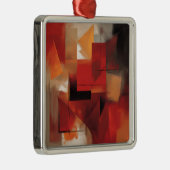 モダン抽象芸術絵を描図形カラフルの芸術 メタルオーナメント (右)